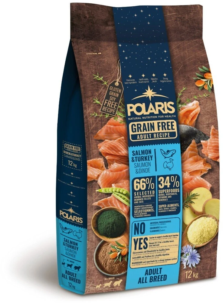 POA POLARIS su lašiša ir kalakutiena – sausas pašaras šunims – 12kg
