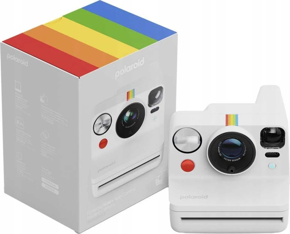 Polaroid Now+ Gen 3 Baltas rinkinys su spalvota plėvele (8 nuotraukos)