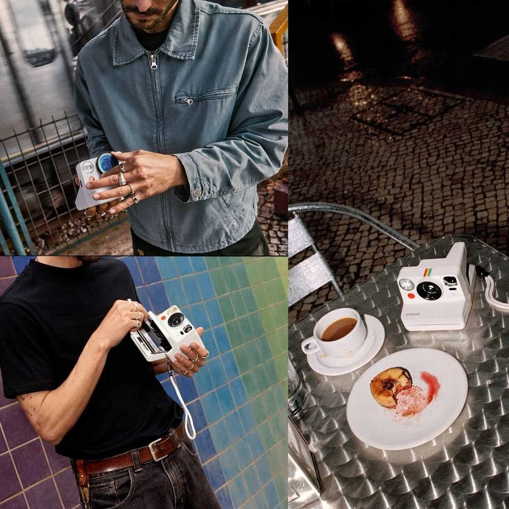 Polaroid Now+ Gen 3 Baltas rinkinys su spalvota plėvele (8 nuotraukos)