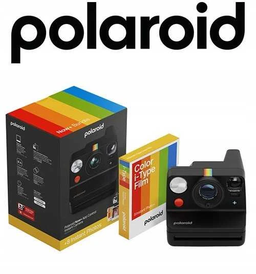 Polaroid Now+ Gen 3 Juodas rinkinys su spalvota plėvele (8 nuotraukos)