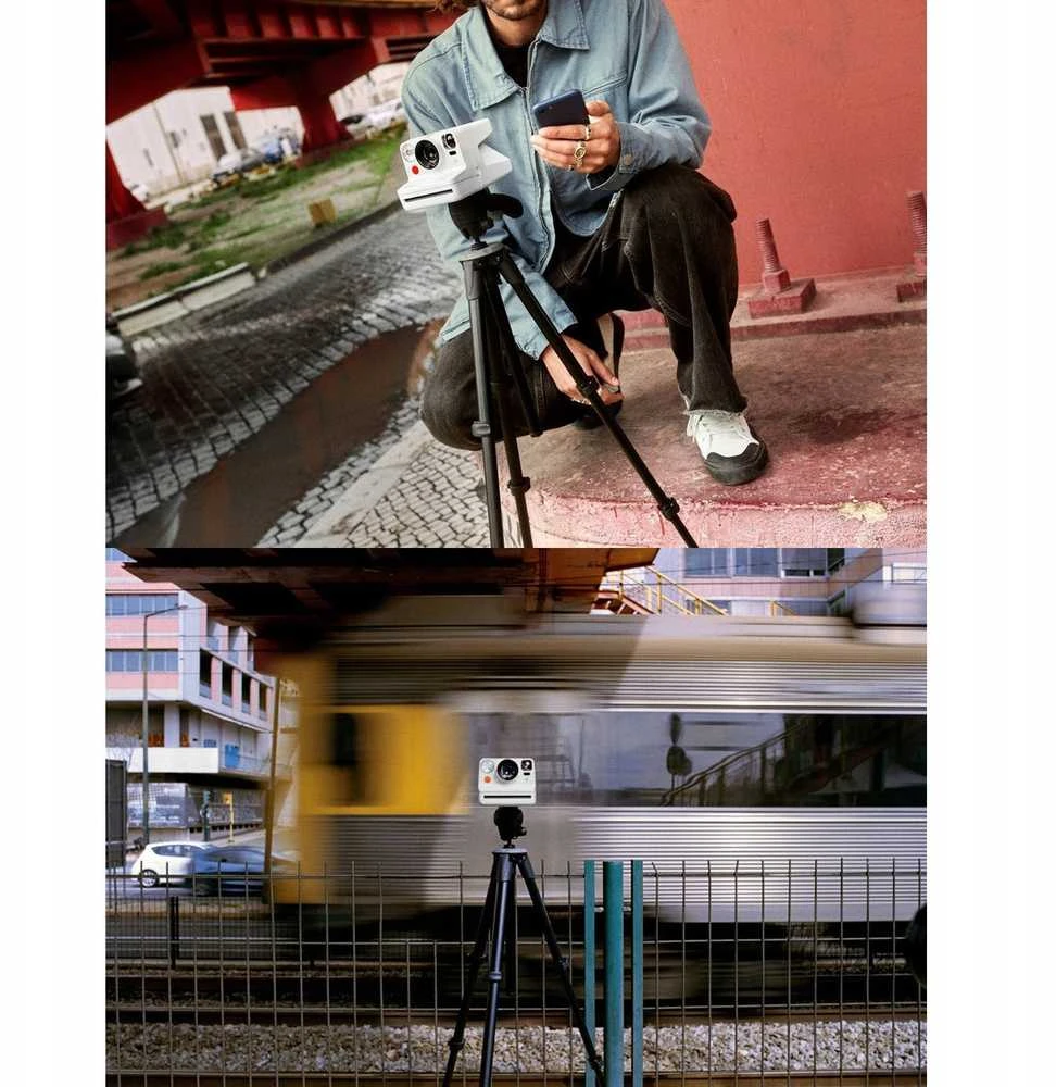 Polaroid Now+ Gen 3 Juodas rinkinys su spalvota plėvele (8 nuotraukos)
