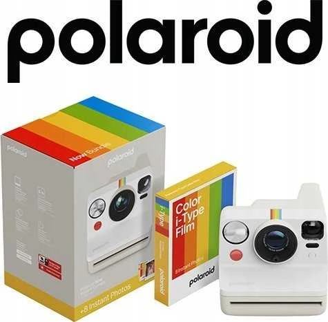 Polaroid Now Gen 3 Pebble Baltas rinkinys su spalvota plėvele (8 nuotraukos)