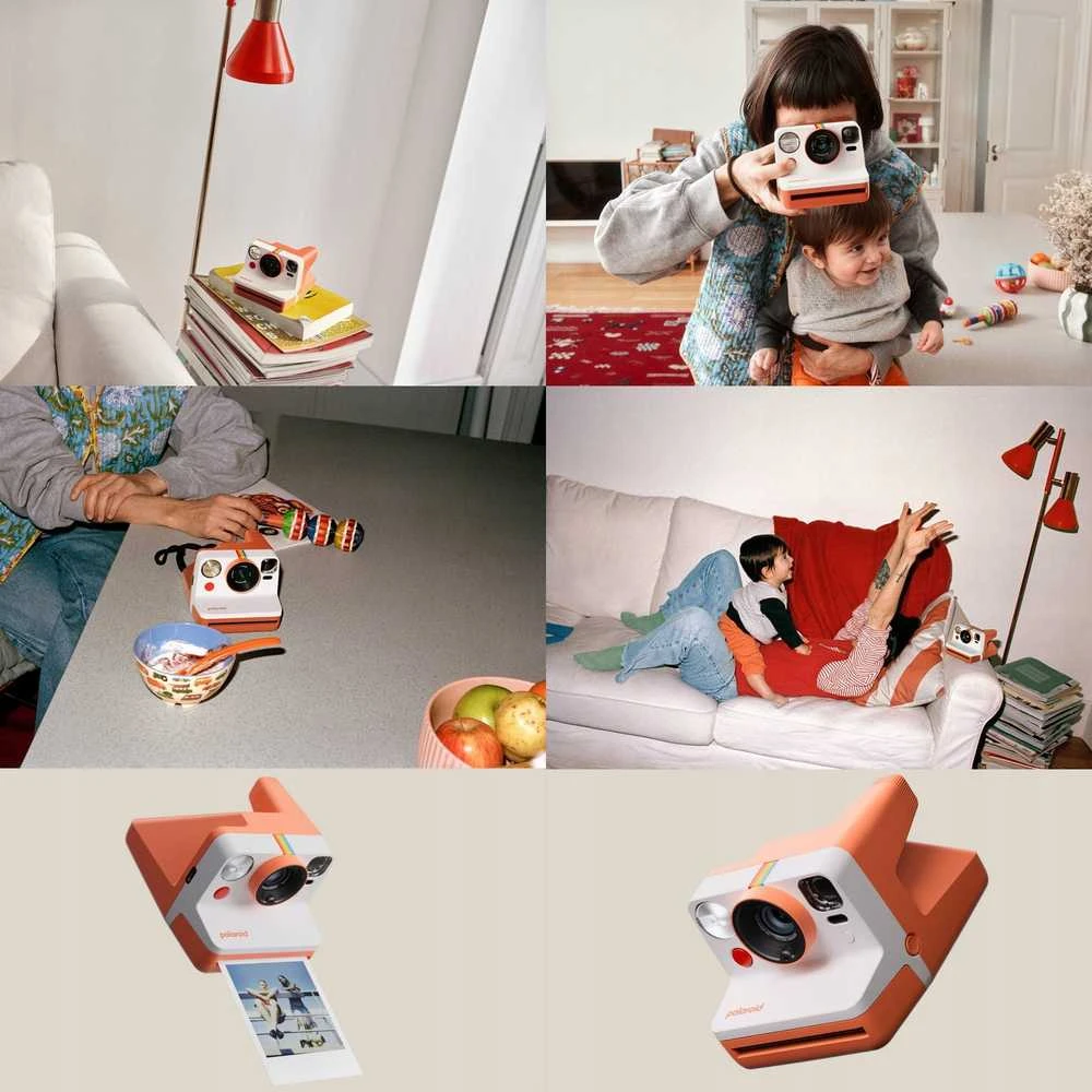 Polaroid Now Gen 3 Pebble Baltas rinkinys su spalvota plėvele (8 nuotraukos)
