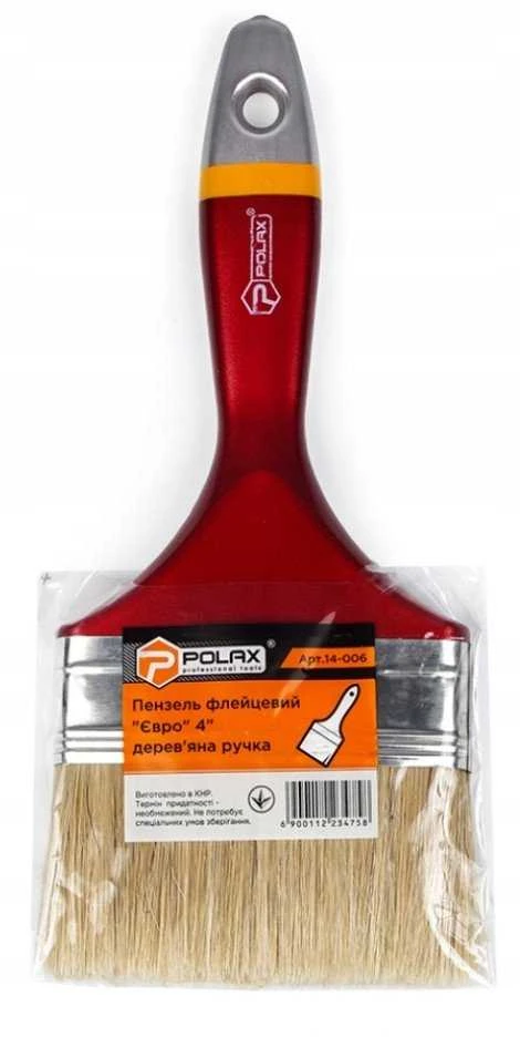 Polax dažymo teptukas su raudona rankena