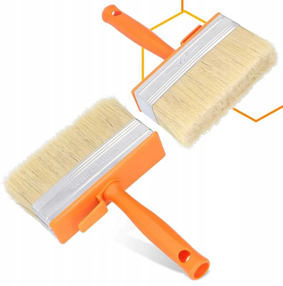 Dveji 40x140mm oranžiniai maklovicos teptukai