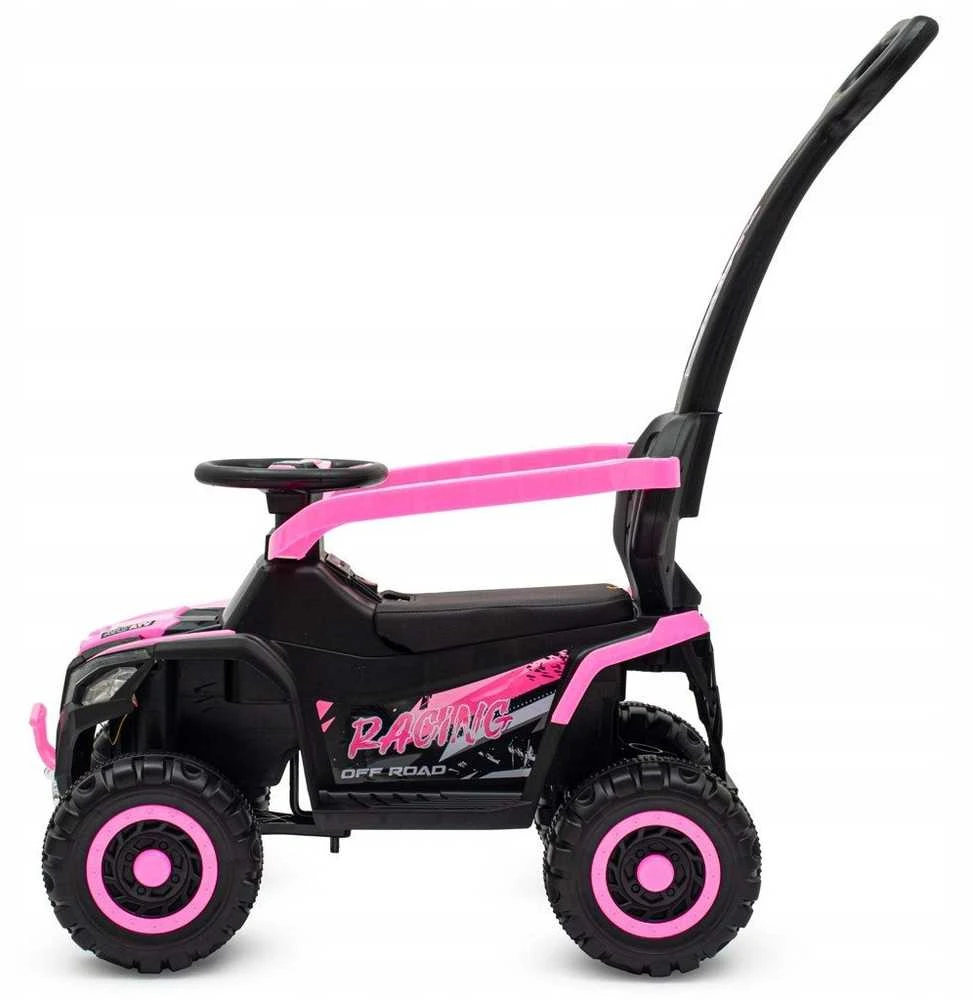 Baby Mix Ruggy elektrinis paspirtukas su vairavimo rankena, rožinis