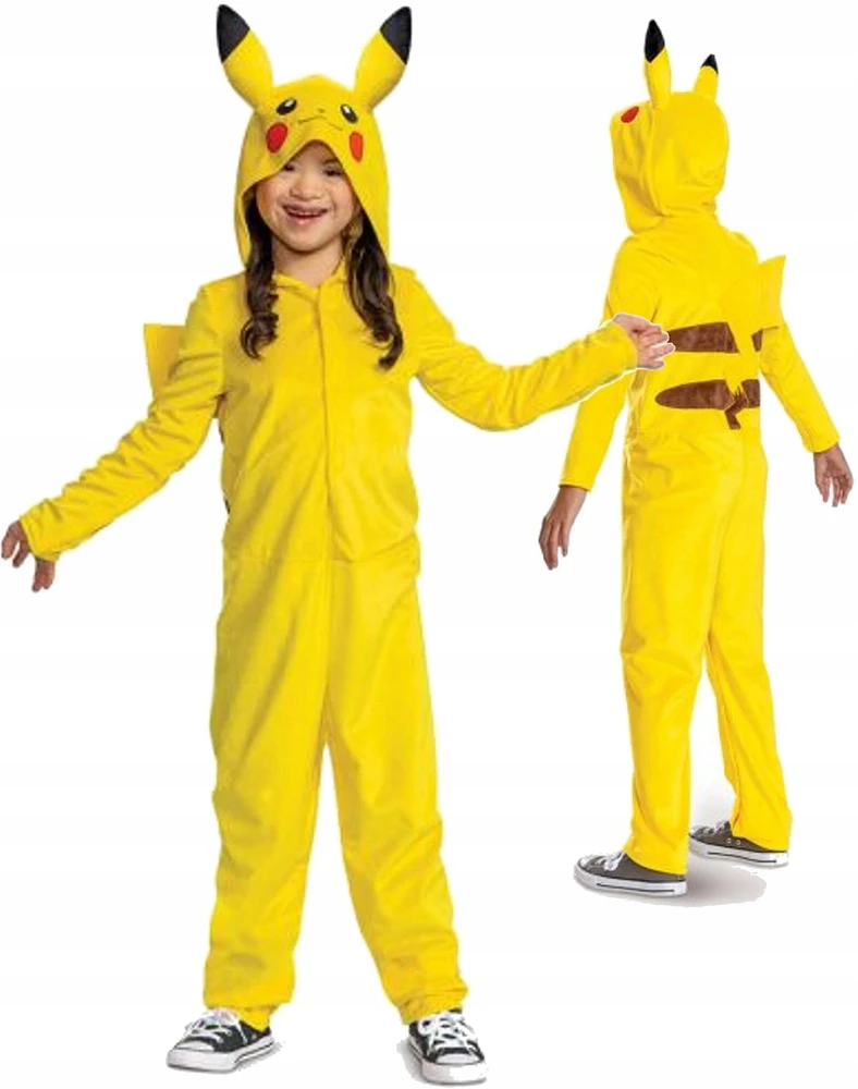 Disguise Karnavalinis kostiumas Pokemon Pikachu kostiumas geltonas Kigurumi maskuotė 127-136 cm (7-8 metai)