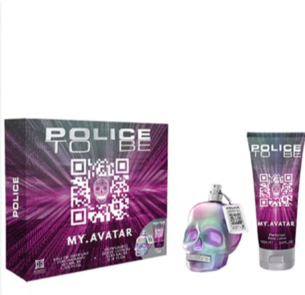 Rinkinys Police: „To Be My Avatar“ drėkinamasis losjonas kūnui, 100 ml + „To Be My Avatar“ kvepalai moterims, 40 ml