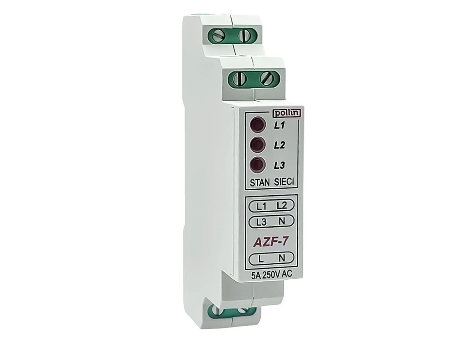 Pollin Automatinis fazių perjungiklis AZF-7 5A 250V 1P TRMS, perjungimo laikas apie 100 ms