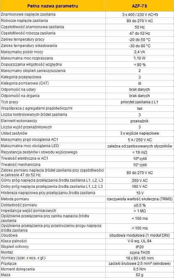 Pollin Automatinis fazių perjungiklis, perjungimo laikas apie 100 ms, suveikimo slenksčiai 190–260 V AC, valdymas kontaktoriumi AZF-7S