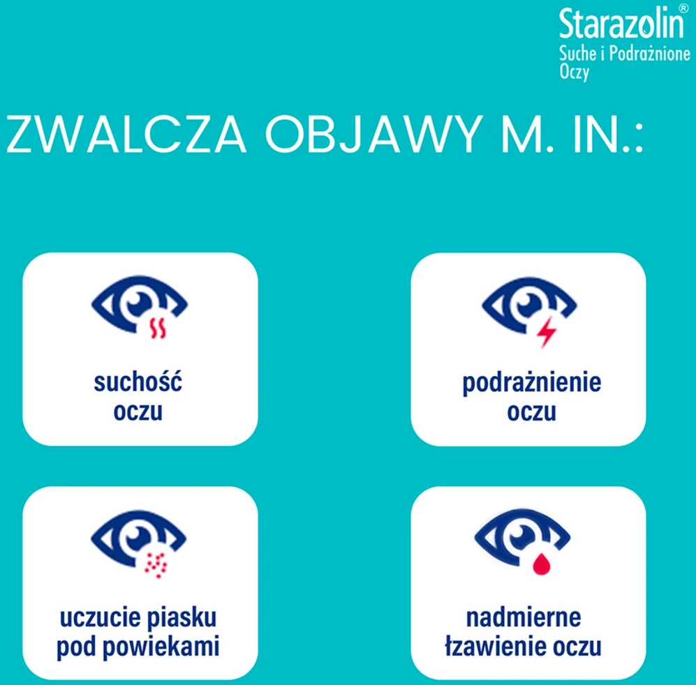 Polpharma Starazolin Akių lašai sausoms ir sudirgusioms akims, 10 ml