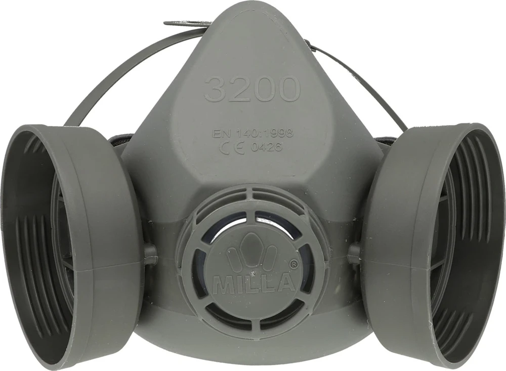 Puskaukė Eurmask 3200 pilka su dviem filtro lizdais