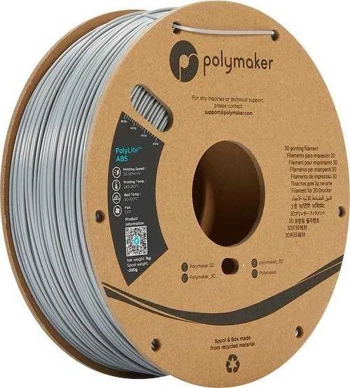 Polymaker PolyLite ABS - 1kg - 1.75mm - Pilkas