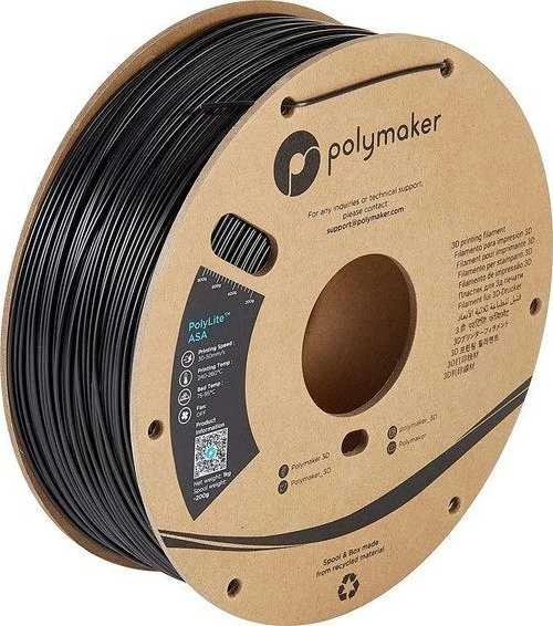 Polymaker PolyLite ASA - 1kg - 1.75mm - Juodas