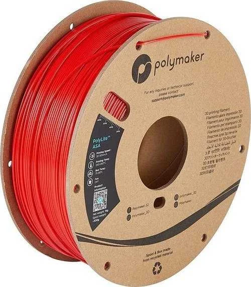Polymaker PolyLite ASA - 1kg - 1.75mm - Raudonas