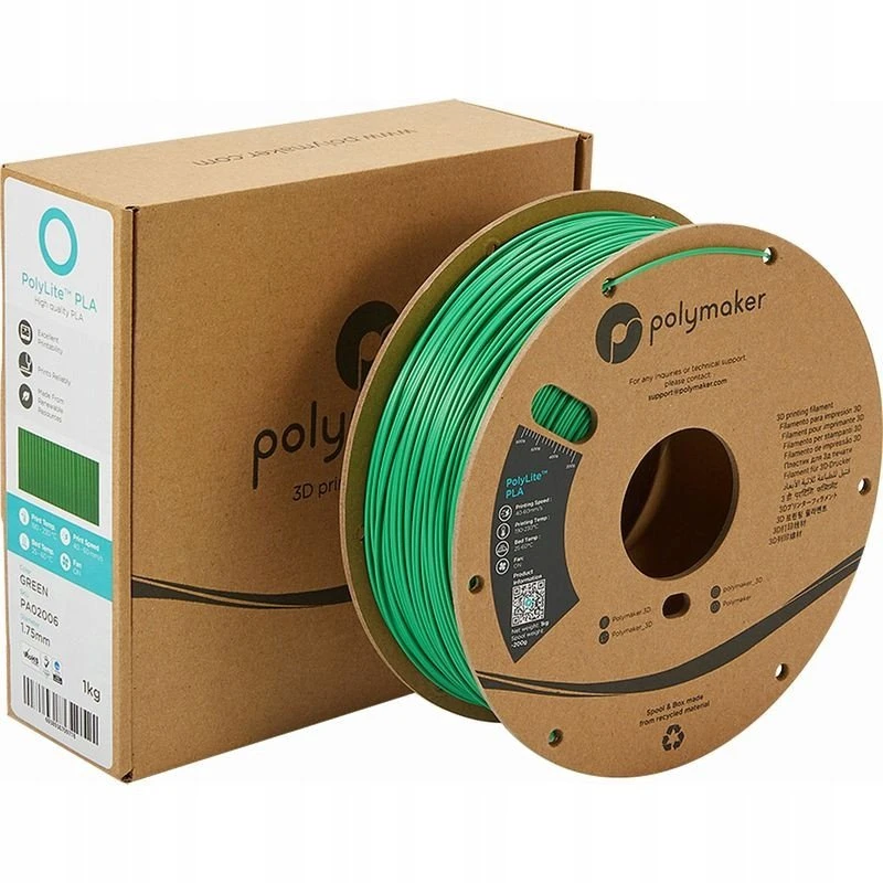 Polymaker PolyLite PLA - 1kg - 1.75mm - Žalias