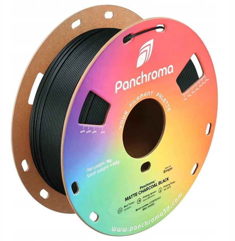 Polymaker Panchroma PLA Matte 1.75mm 1kg - Charcoal Juodas