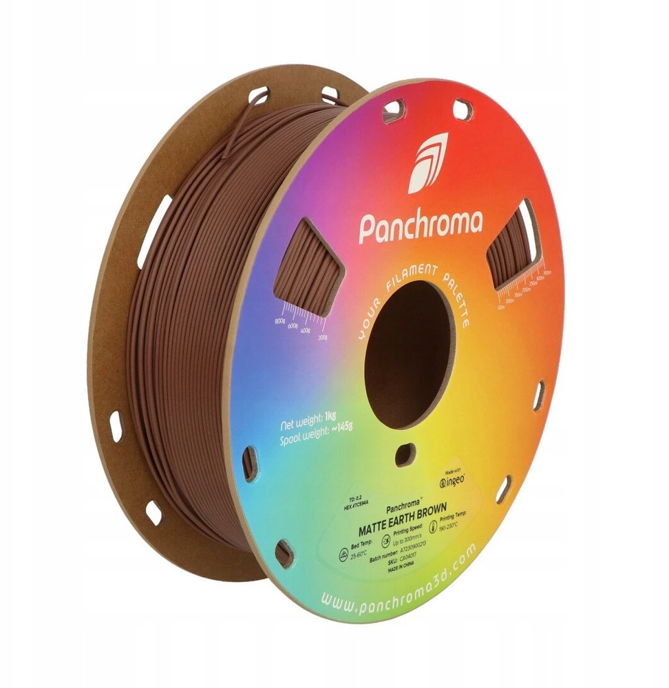 „Polymaker Panchroma PLA“ matinis 1,75 mm 1kg – žemės rudos spalvos