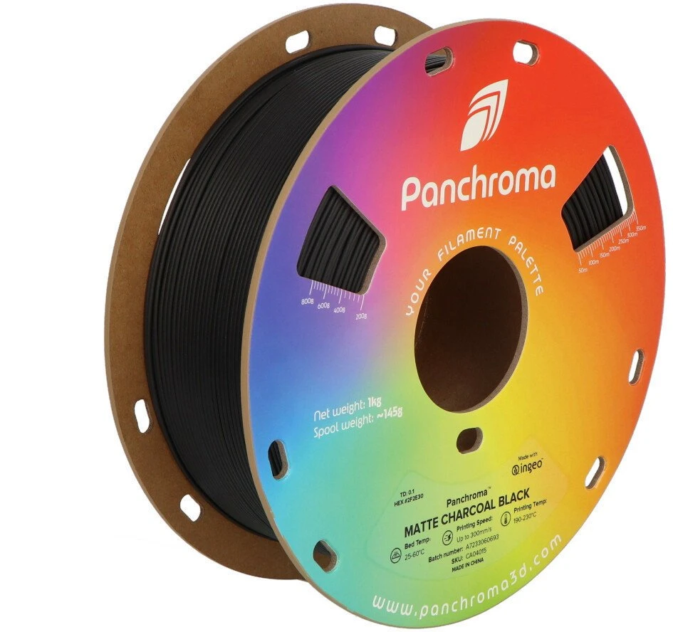 Polymaker Panchroma PLA Matte 1.75mm 1kg - Charcoal Juodas