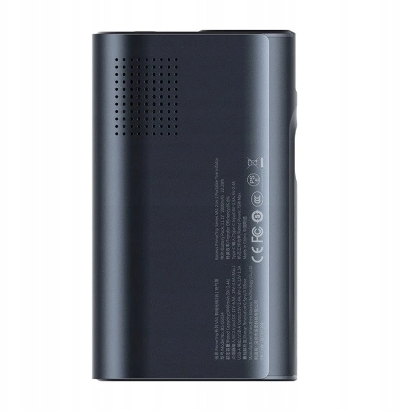 „Baseus PrimeTrip VA1“ padangų kompresorius 2in1 (žibintuvėlis) 6000 mAh 75W juodas