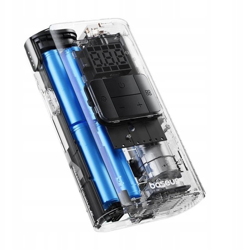 „Baseus PrimeTrip VA1“ padangų kompresorius 2in1 (žibintuvėlis) 6000 mAh 75W juodas