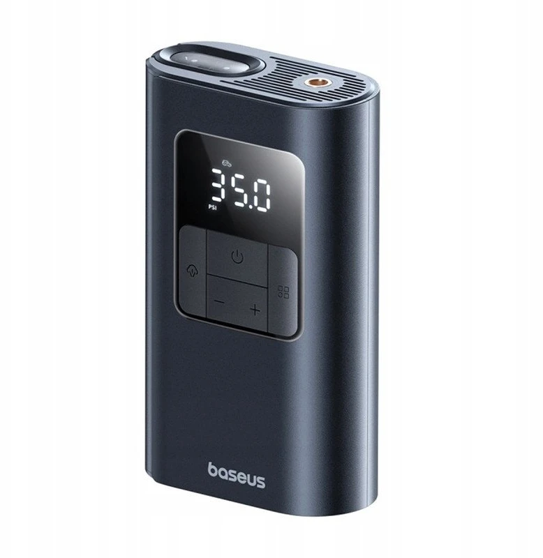 „Baseus PrimeTrip VA1“ padangų kompresorius 2in1 (žibintuvėlis) 6000 mAh 75W juodas
