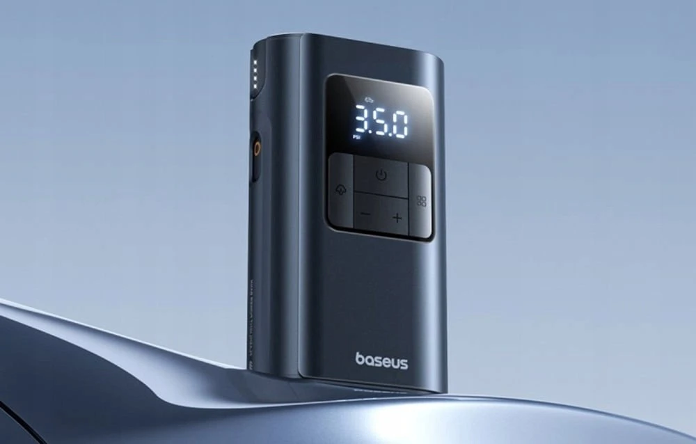 „Baseus PrimeTrip VA1“ padangų kompresorius 2in1 (žibintuvėlis) 6000 mAh 75W juodas