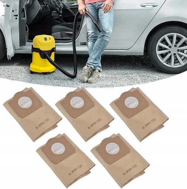 Maišelis Karcher dulkių siurbliui. Popieriniai maišeliai WD3 5 vnt. dulkių siurbliui.