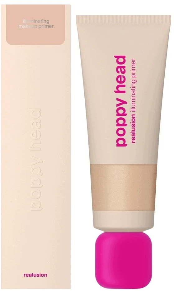 Poppy Head Realusion šviesinantis makiažo pagrindas 01 Glass rusvai gelsvas 30ml