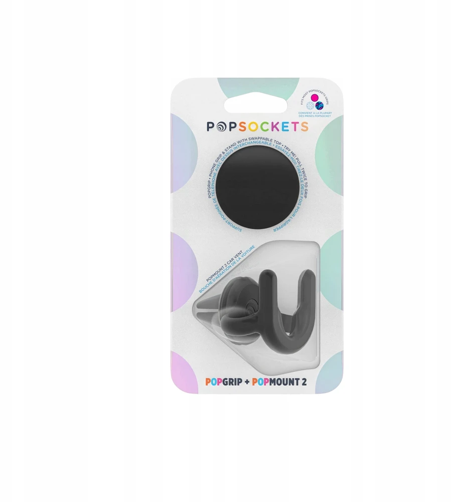 Popsockets Car Vent 2 + PopGrip juodos spalvos