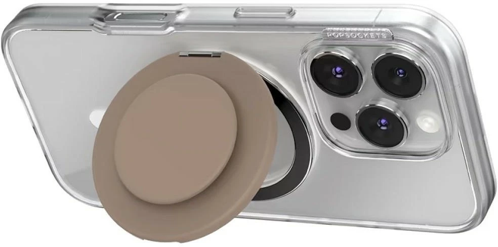 PopSockets PopSockets Kick-Out Grip Latte MagSafe uchwyt i podstawka do telefonu smėlio spalva