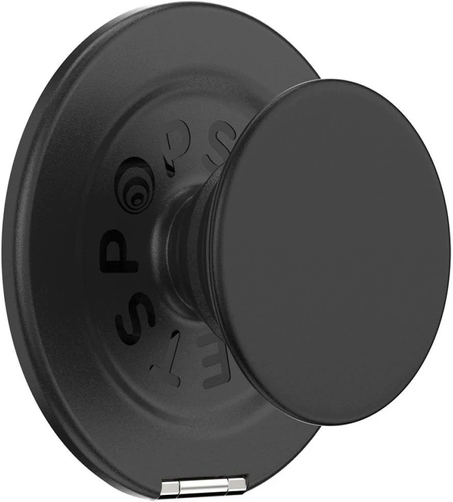 „PopSockets Kick-Out Grip MagSafe“ telefono laikiklis ir stovas, juodas