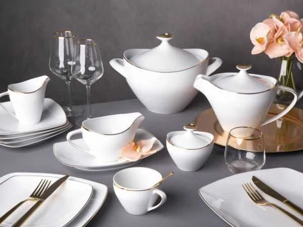 Porcelana MariaPaula MARIAPAULA MODERN SQUARE AUKSO VAKARIENIS RINKINYS 24.06