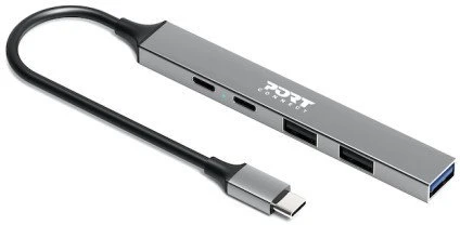 Port Designs PORT CONNECT | USB-C šakotuvas su 4 USB jungtimis, 1x USB-C, 100 W