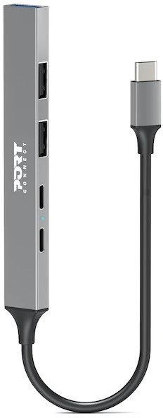 Port Designs USB-C adapteris su 4 jungtimis ir laidu