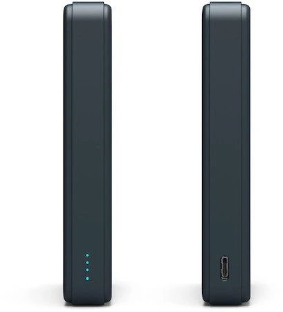 Port Designs PORT CONNECT | Išorinė USB-C baterija PD, belaidis Qi2 | 10000 mAh | Mėlyna