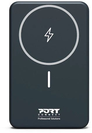 Port Designs PORT CONNECT | Išorinė USB-C baterija PD, belaidis Qi2 | 10000 mAh | Mėlyna