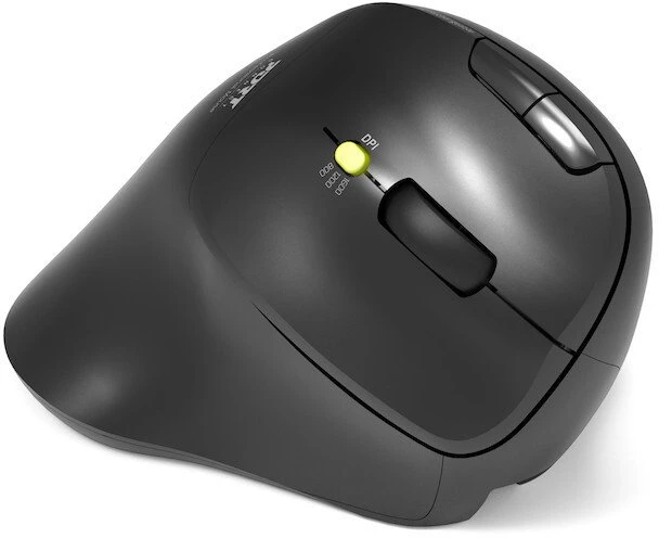 Port Designs PORT CONNECT Ergo Soft COLLECTION, belaidė pelė, USB-A/Bluetooth, 2.4GHz, 1600DPI, juodos spalvos