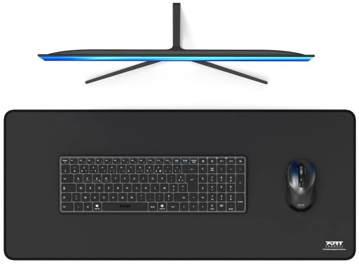 PORT CONNECT Professional Desk kilimėlis, 30x70cm, Juodas