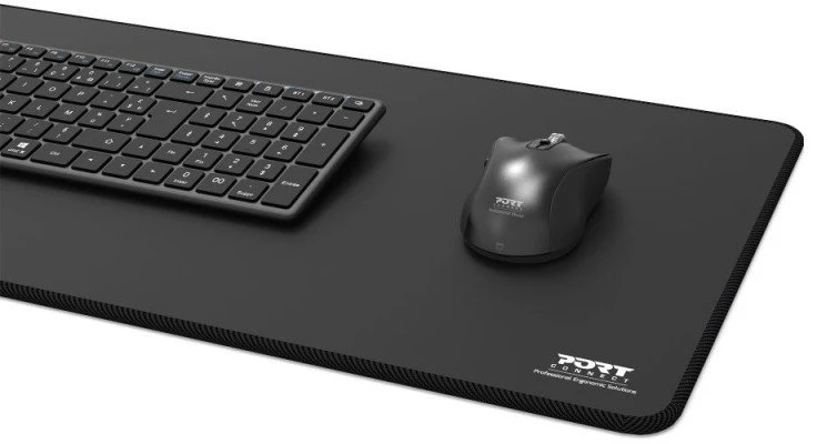PORT CONNECT Professional Desk kilimėlis, 30x70cm, Juodas