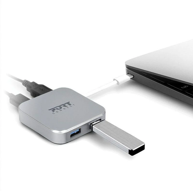 Port Designs USB šakotuvas PORT, 4 jungtys, TYPE C