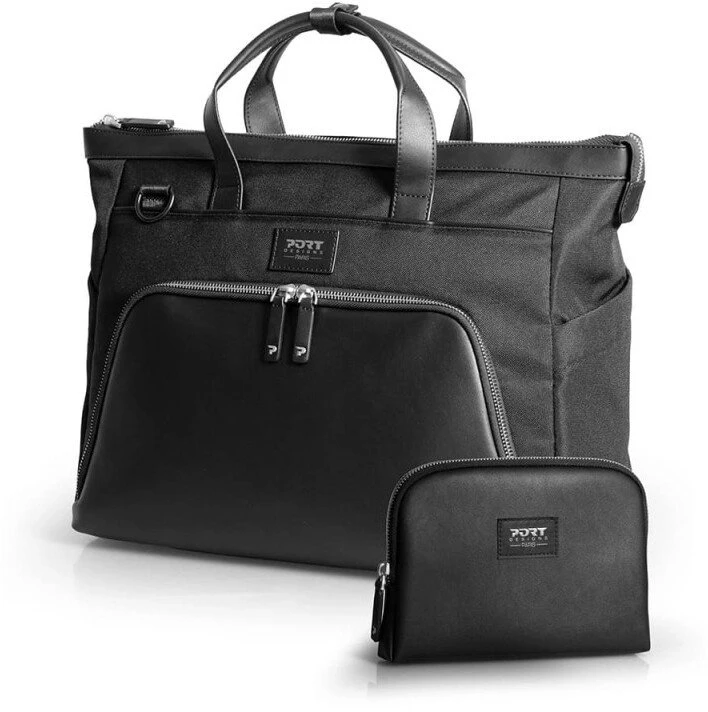 PORT DESIGNS Muse Signature ECO nešiojamojo kompiuterio krepšys 16”, su kišene, Juodas