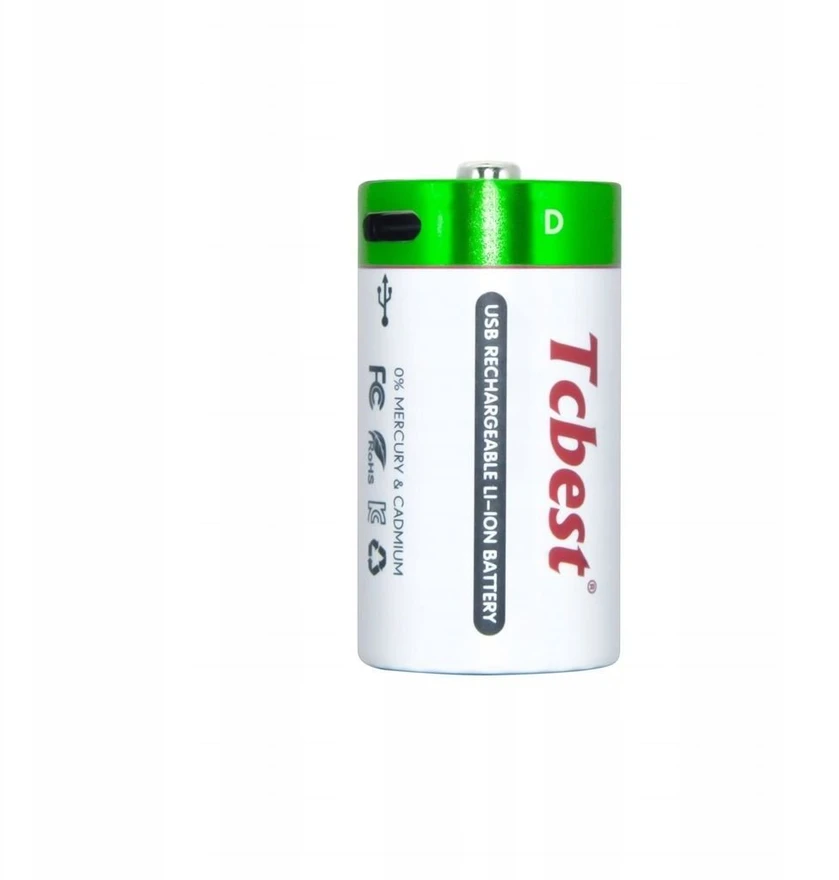 D tipo įkraunamas akumuliatorius su USB-C lizdu