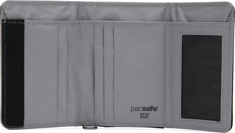„Pacsafe“ RFID sulankstoma piniginė – juoda