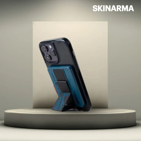 Dėklas Piniginė „Skinarma Mirage Spunk“ su magnetiniu laikiklio stovu dramblio kaulo spalvos