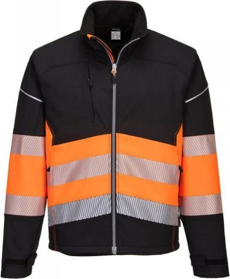 Gero matomumo PORTWEST PW375 Softshell striukė , Dydis: L, Pw spalvos: Juodas/Oranžinis