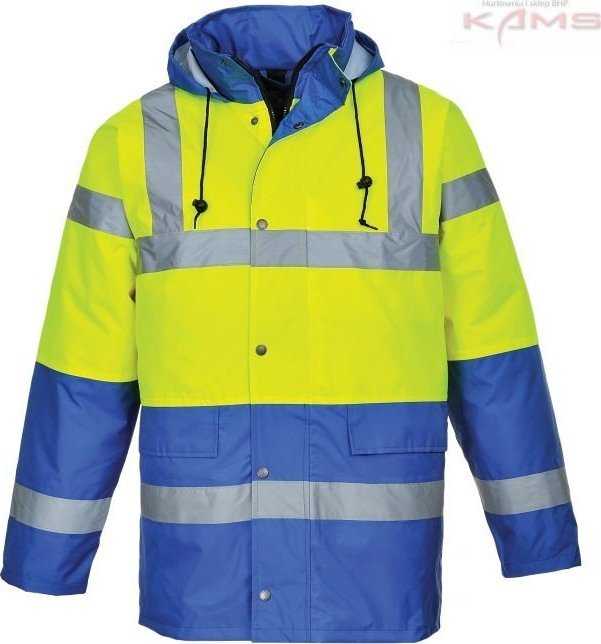 Gero matomumo kontrastinga PORTWEST S466 kelininko striukė, Dydis: XXL, Pw spalvos: Geltona/Juodas