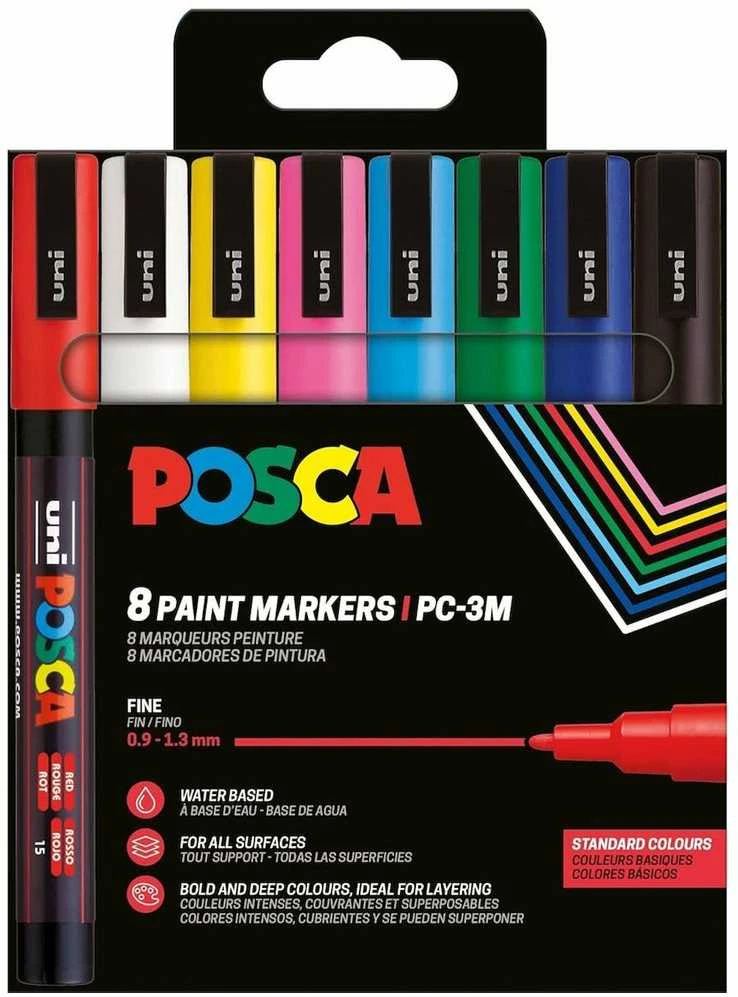 Posca - Ploni galiukai - Pagrindinės spalvos, 8 vnt. (401659)