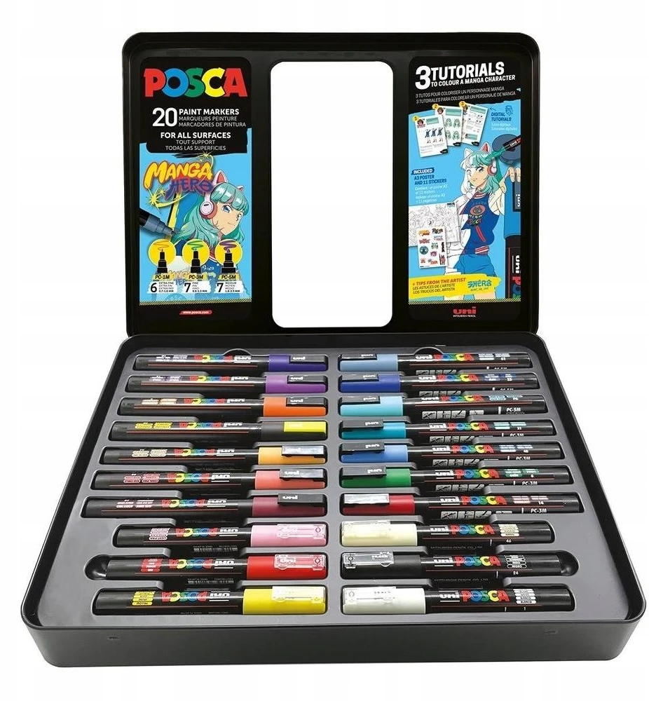 „Posca“ – metalinė skarda – „Manga Hero“, 20 vnt (401537)