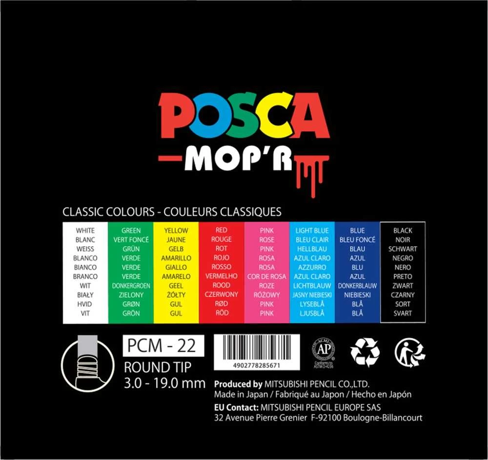 Posca POSCA MOP'R 8 ass. Farver